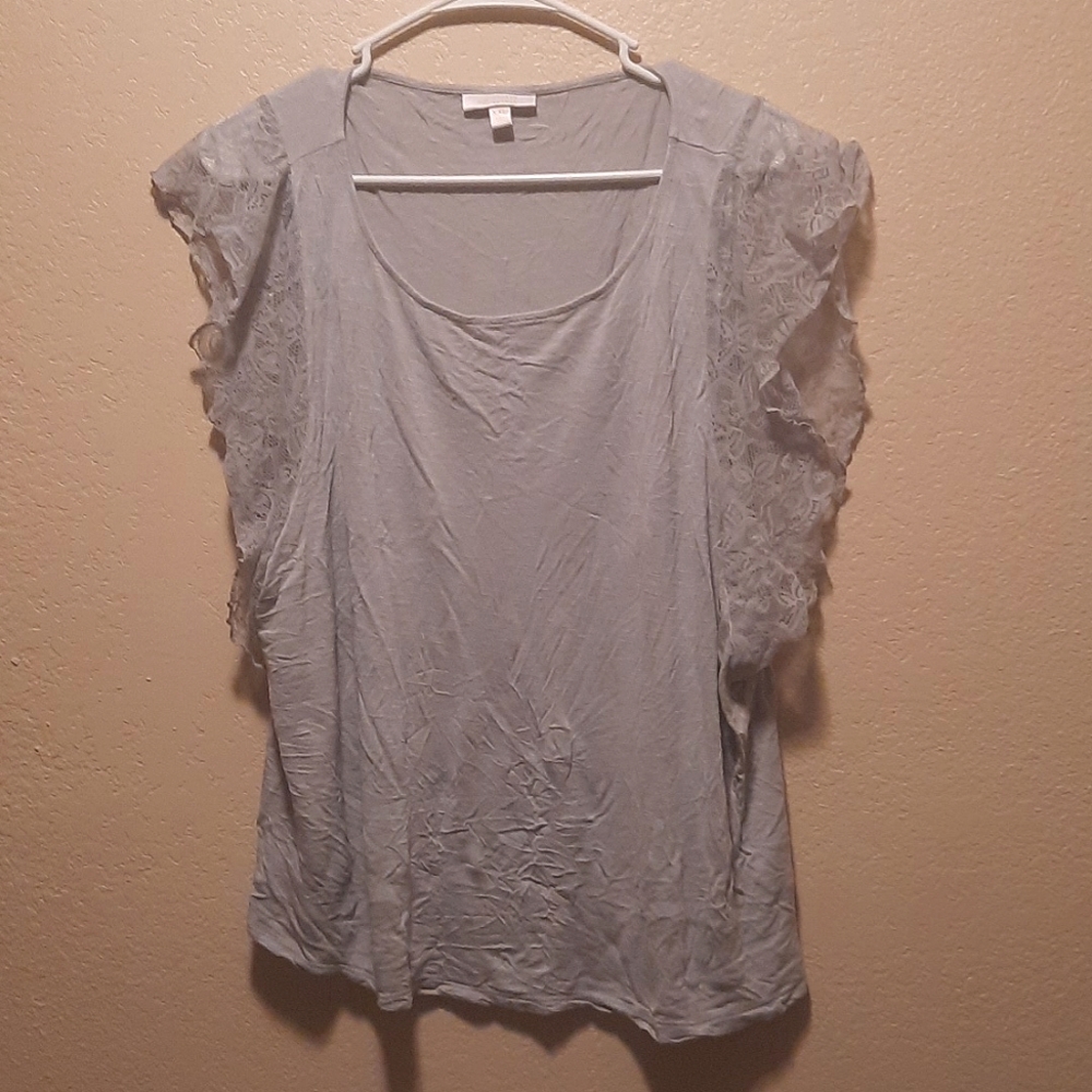 Lauren conrad grey lace tank top size XXL